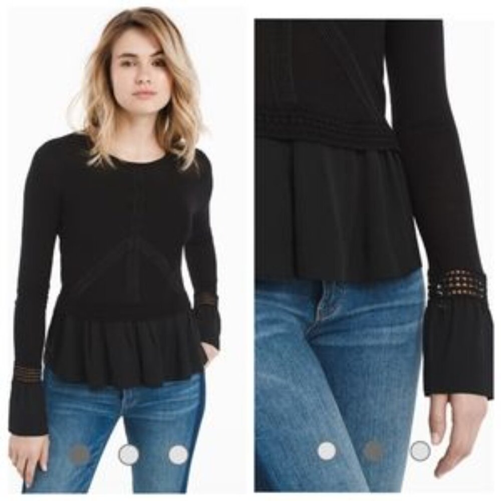 NWT White House Black Market Elegant Black Top